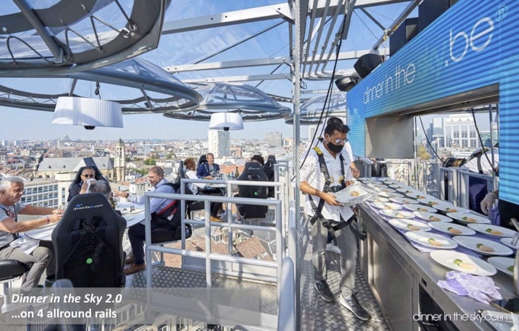 Dinner in the sky - nå på Kongsvinger og Oscarsborg