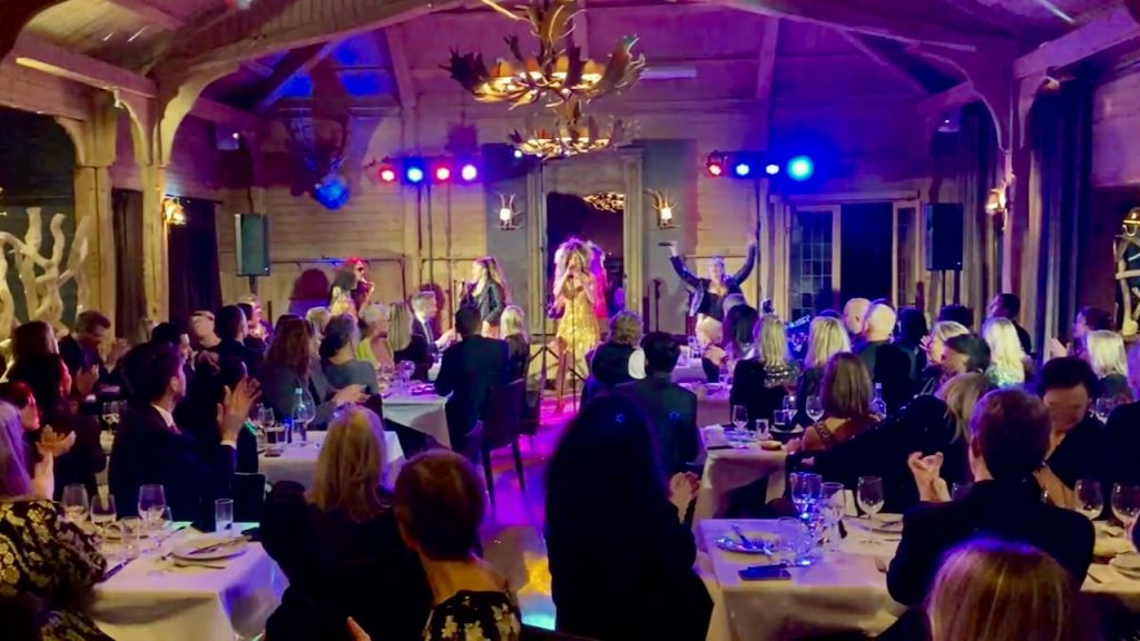 Middagsunderholdning musikalske melloretter her med Christine Meyer som Tina Turner.