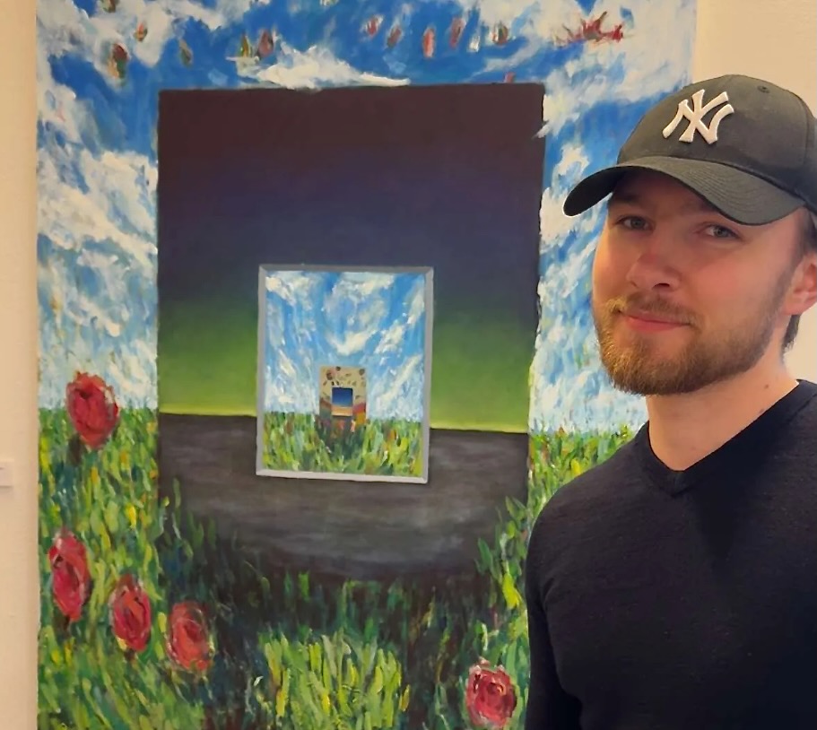 Jonathan Bye Wangerud veileder dere i dette fengende programmet med Paint and Sip.